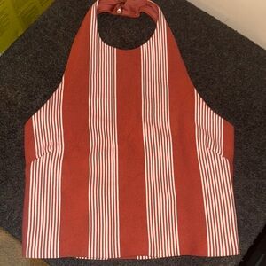 Anthropologie bishop + young Striped Halter Crop Top